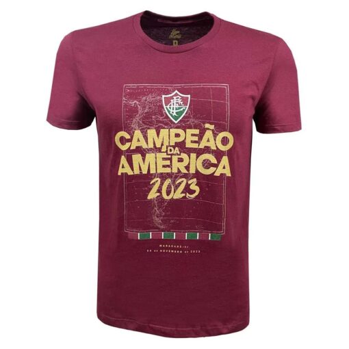 Camisa Masculino Fluminense Campeão Lib 23 Grená Liga Retrô