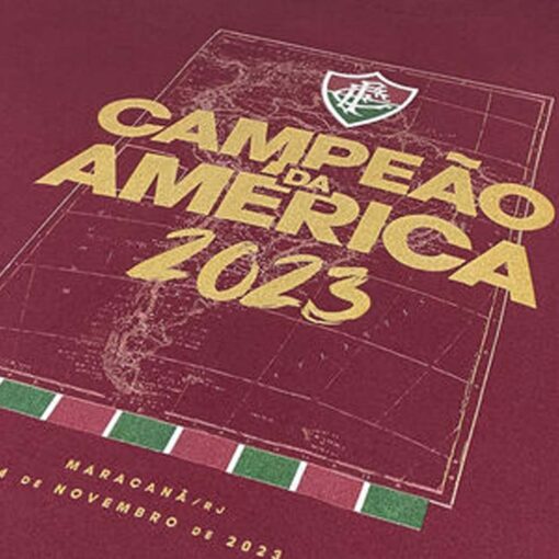 Camisa Masculino Fluminense Campeão Lib 23 Grená Liga Retrô - Image 4