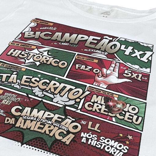 Camisa Feminina Fluminense Feminina Quadrinhos Liga Retrô - Image 4