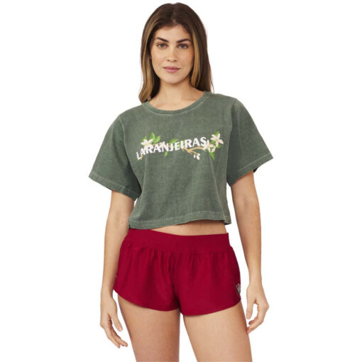 Cropped Feminina Fluminense Laranjeiras Verde Estonado Blueman