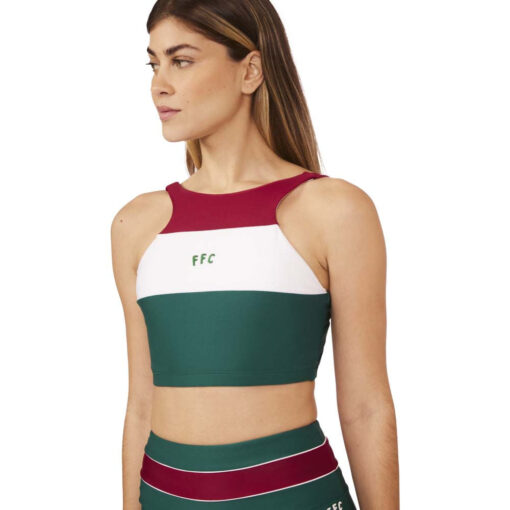 Top Feminina Fluminense Crepúsculo 02 Grená/Branco/Verde Blueman