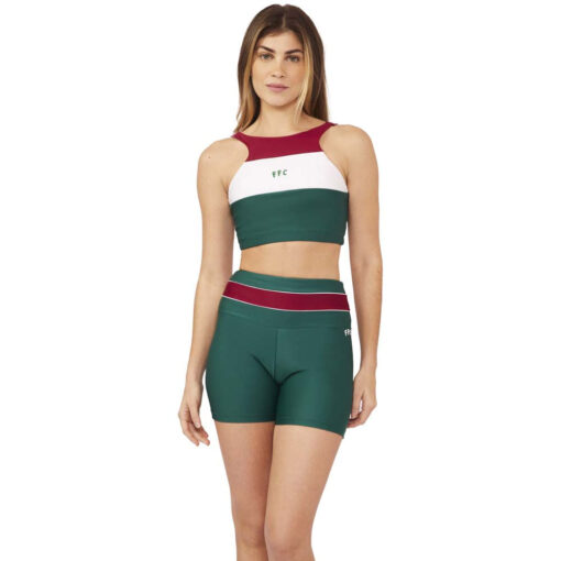 Top Feminina Fluminense Crepúsculo 02 Grená/Branco/Verde Blueman - Image 2