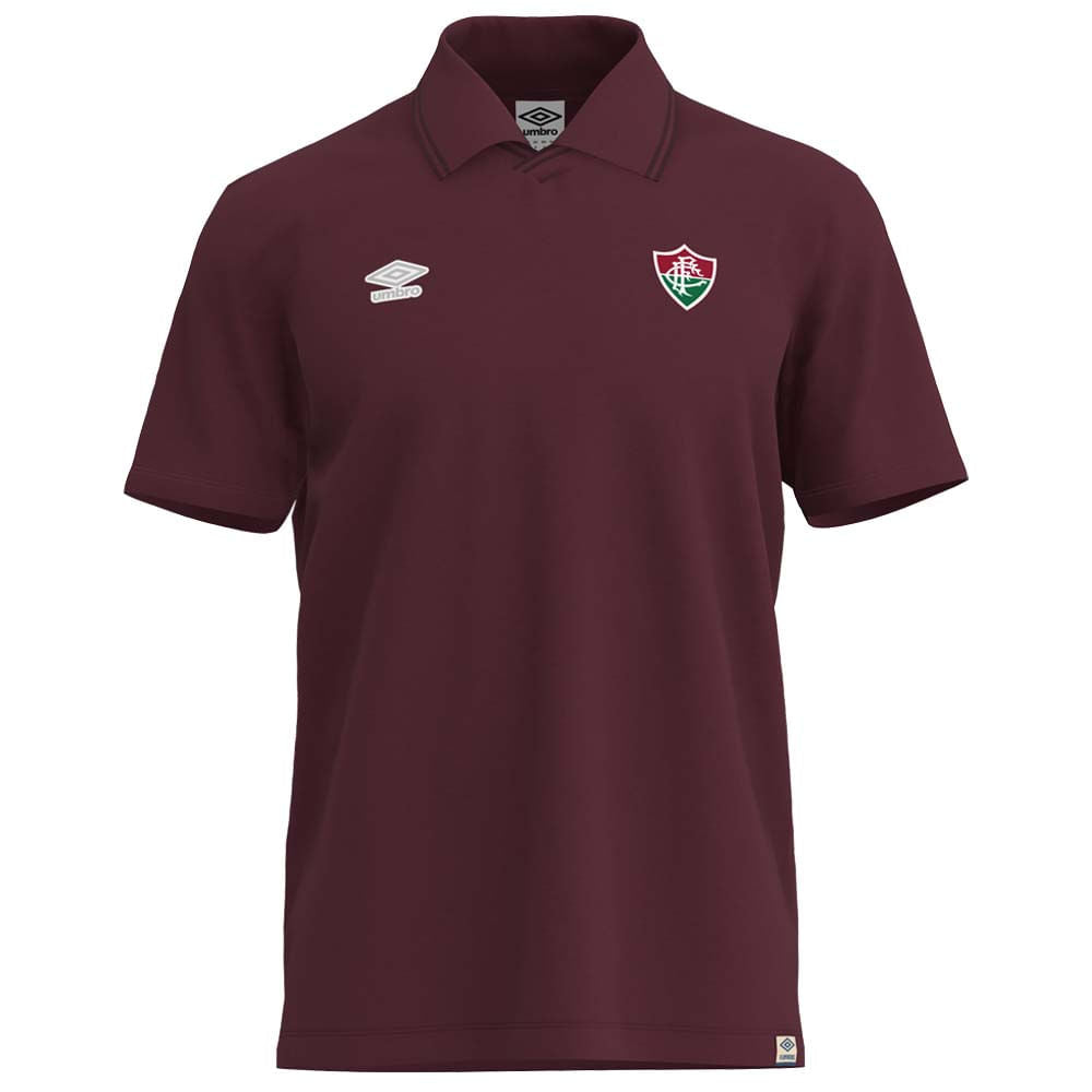 Camisa Polo Fluminense Viagem 2025 Grená Umbro